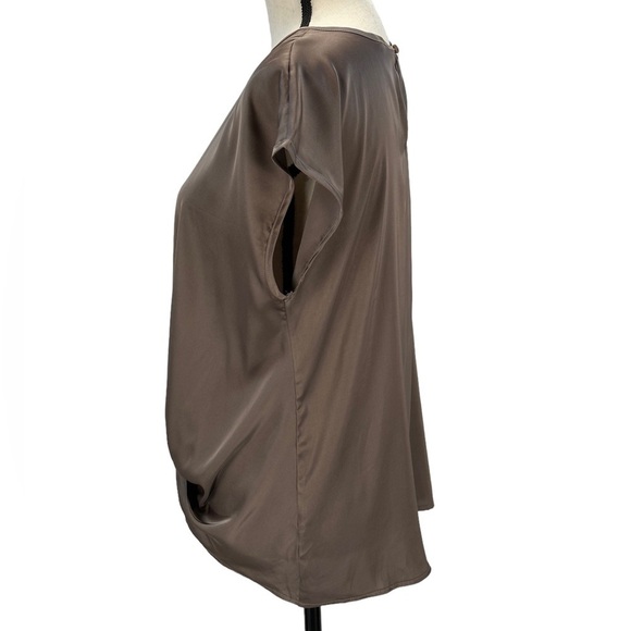 Pleione Sleeveless Knot Front Blouse - Brown - size Medium - Picture 4 of 9